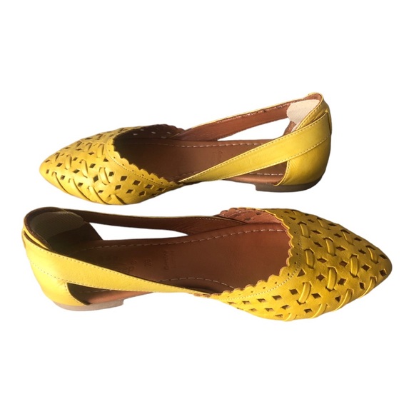 Spring Step flat Delorse Ballerina Yellow Sandals Size 38 - Picture 2 of 6